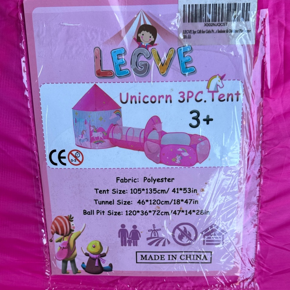 Legve Unicorn 3PC Tent for Kids
